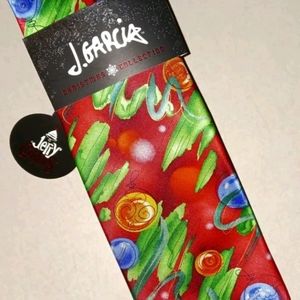 Mens J Jerry Garcia Christmas neck tie 'Creme de Menthe Hangover' collection 60